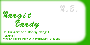 margit bardy business card
